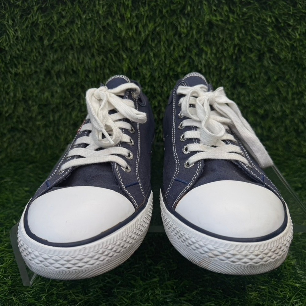 Levi's Canvas Sneaker Mens 13 Navy Blue Low Top Lace Up 719717-MENS Casual Shoes